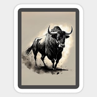 Dark Warrior Bull Sticker